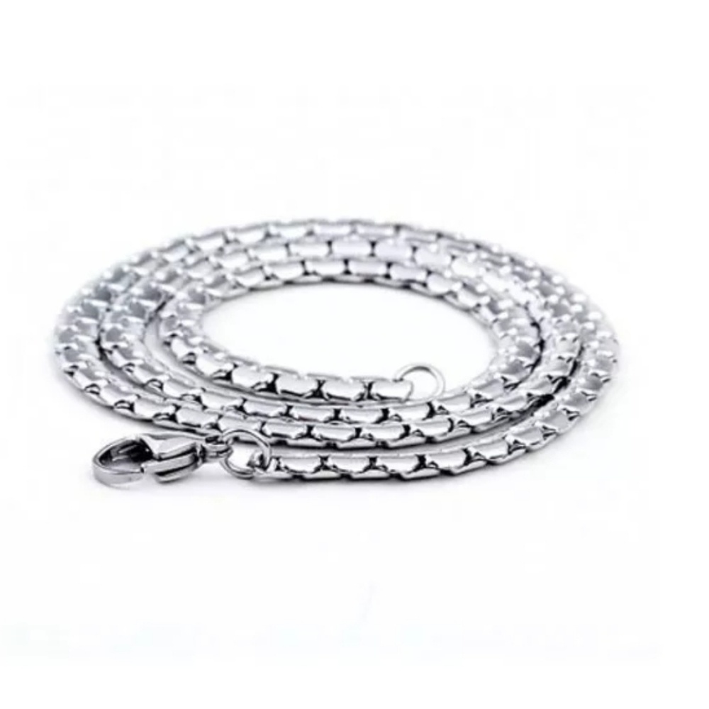 22" STAINLESS STEEL 4mm chain necklace - Picture 4 of 4
